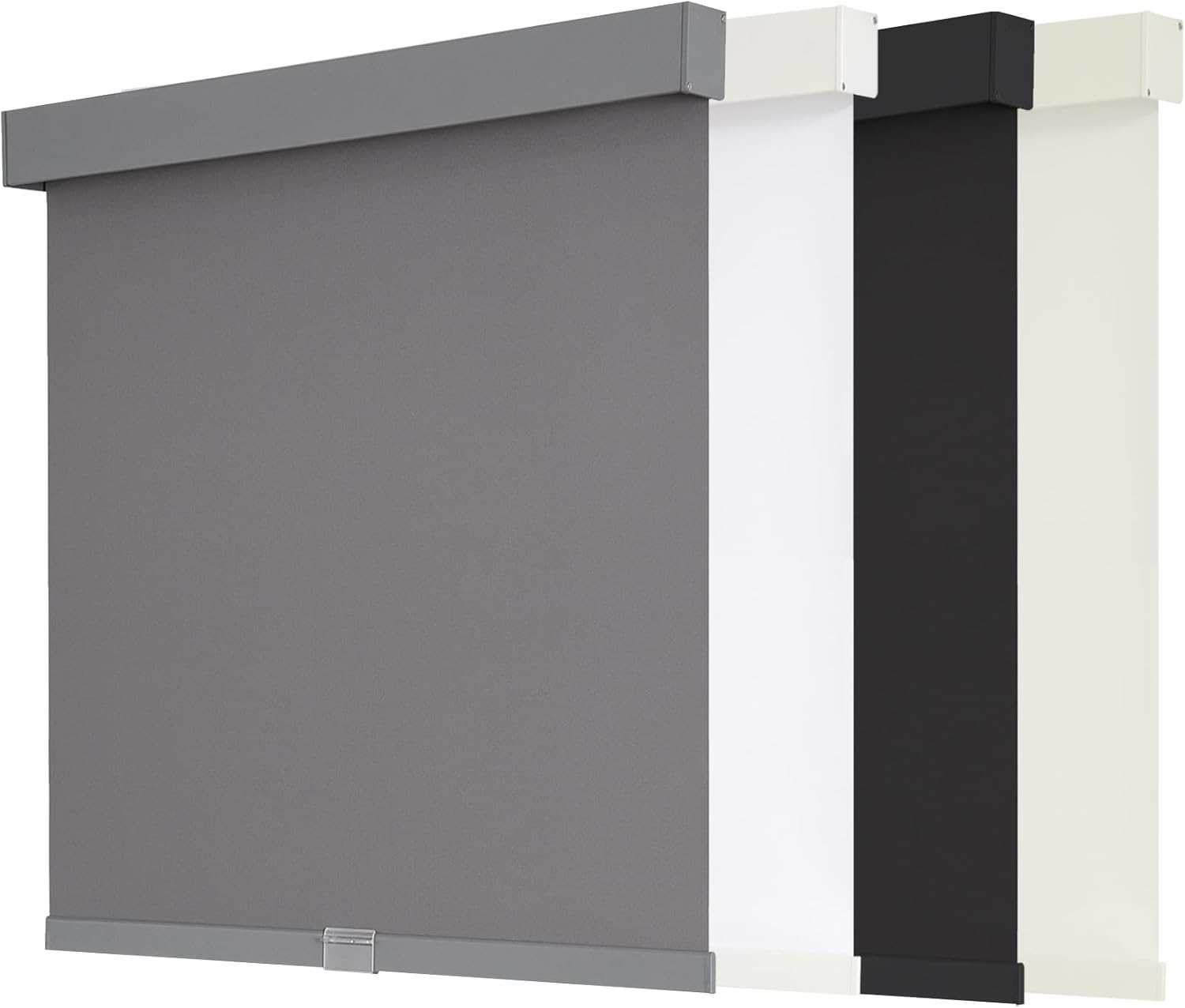 AOSKY Blackout Roller Shades Cordless Blinds for Windows, Free-Stop Shades with Valance, Thermal Insulated Fabric, UV Protection, Blinds for Home and Office (34" W x 72" H, Linen Beige