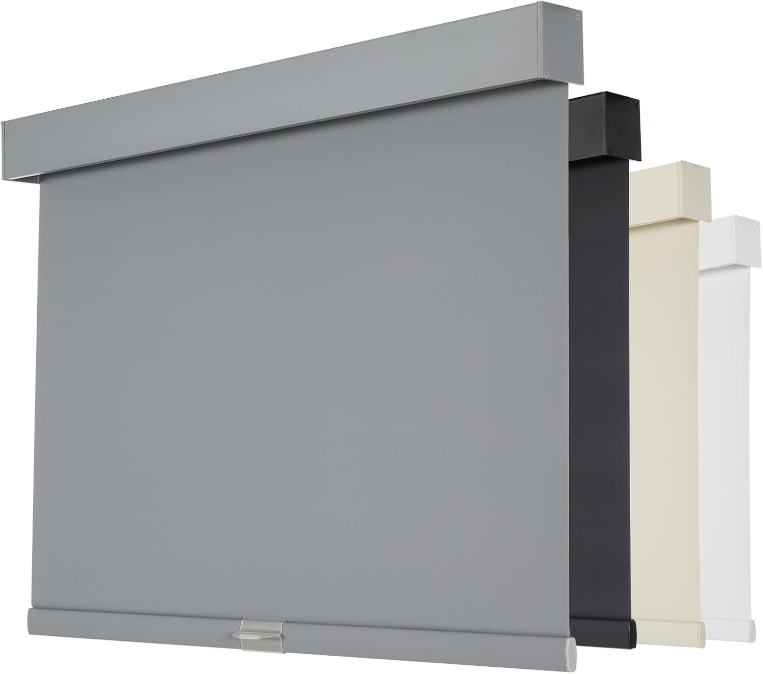 Persilux Cordless Blackout Roller Shades for Windows, Free-Stop With Valance, Thermal Insulated Fabric Blinds, UV Protection for Home and Bedroom (Black, 15" W x 64" H)