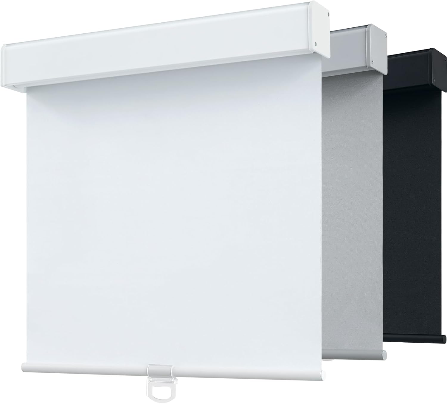 SHADEMOON Blackout Cordless Roller Shades for Windows,Free-Stop System Blind with Valance,Pull Down Room Darkening Indoor Shades,Thermal Insulated UV Blocking Fabric,Home Office(White,12" W x 72" H)