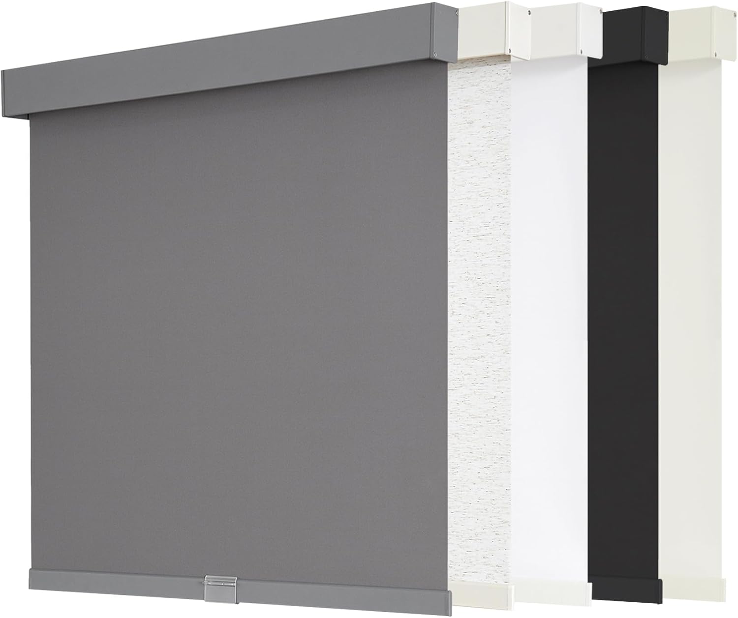 AOSKY Blackout Roller Shades Cordless Blinds for Windows, Free-Stop Shades with Valance, Thermal Insulated Fabric, UV Protection, Blinds for Home and Office (34" W x 72" H, Linen Beige