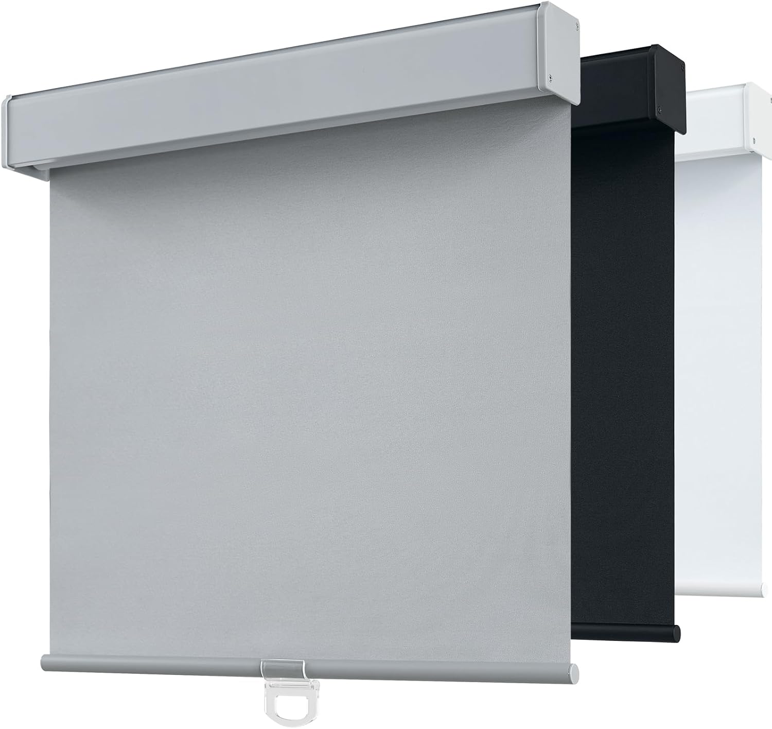 SHADEMOON Blackout Cordless Roller Shades for Windows,Free-Stop System Blind with Valance,Pull Down Room Darkening Indoor Shades,Thermal Insulated UV Blocking Fabric,Home Office(White,12" W x 72" H)