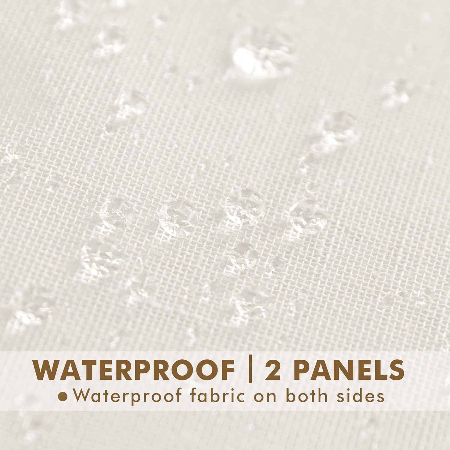 HolidayIdeas 4 Panels Outdoor Sheer Curtains for Patio Waterproof-Ivory Linen Semi Voile Indoor Sheer Curtains, Light Filtering Privacy Drapes for Living Room, Gazebo, Porch, Balcony, Pool 54"x84"