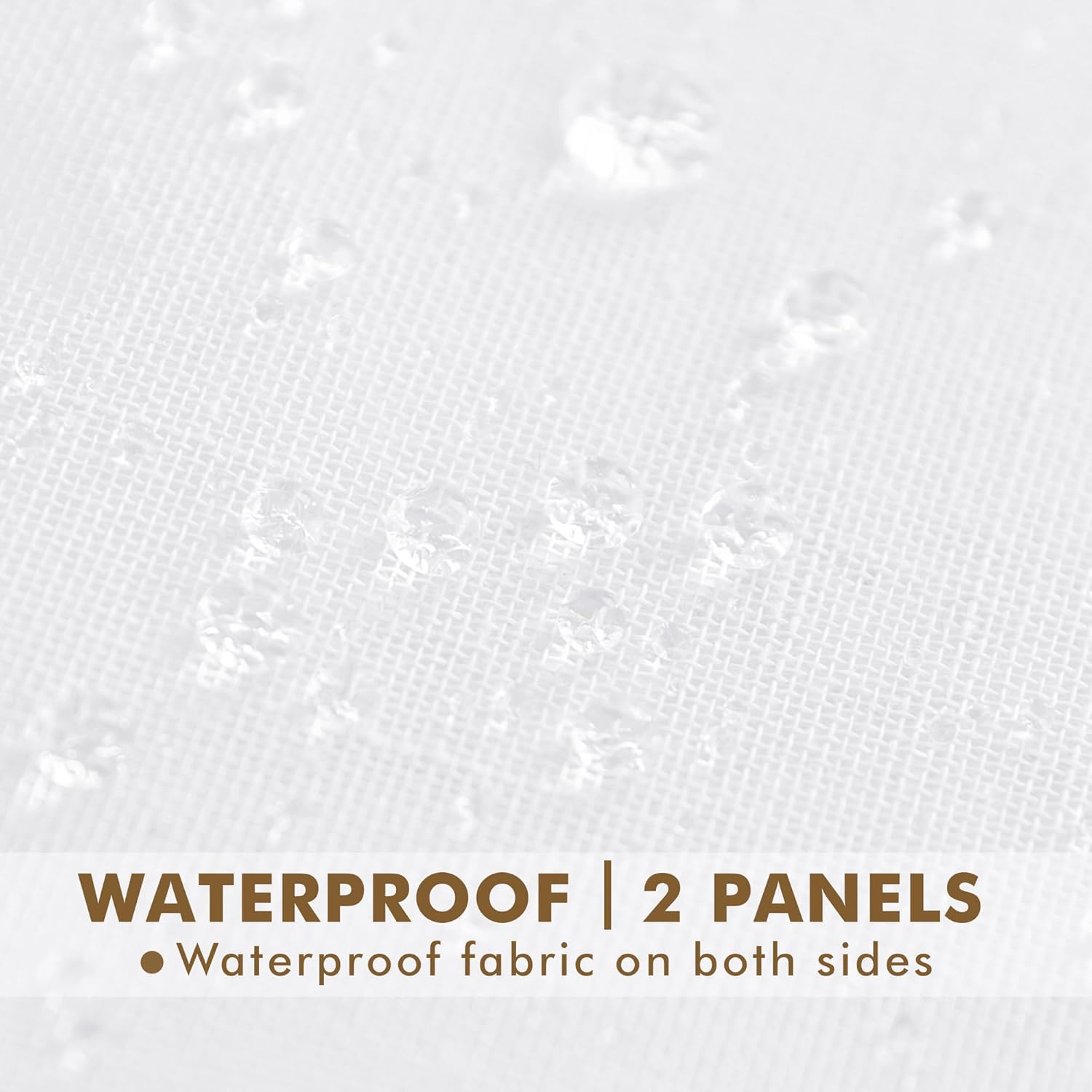 HolidayIdeas 4 Panels Outdoor Curtains for Patio-Linen Semi White Sheer Curtains for Patio Waterproof, Privacy Sun Light Indoor Outside Drapes for Gazebo, Pergola, Balcony, Pool, Backyard 54x95 Inch