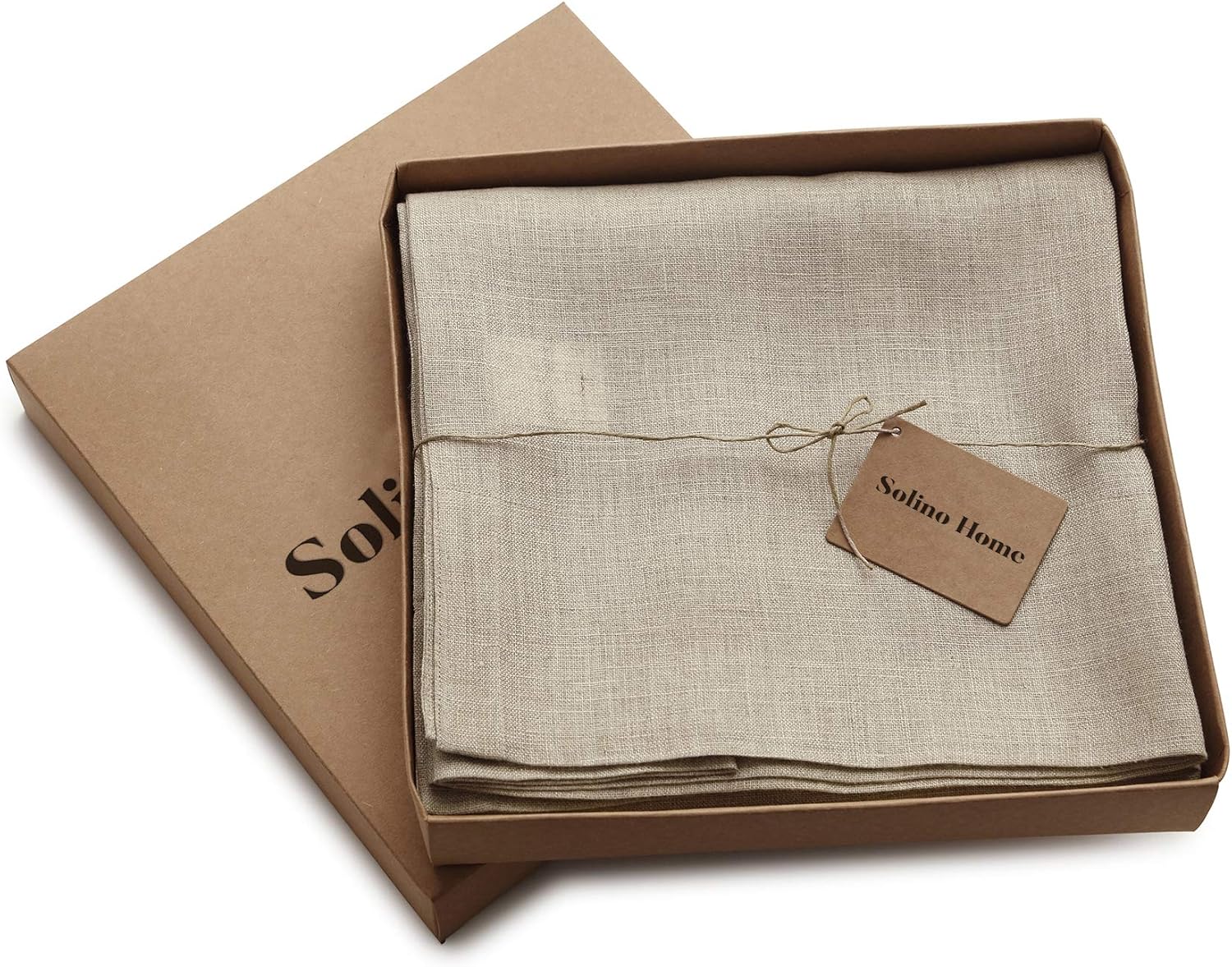 Solino Home Flax Linen Sheer Curtain 72 Inch - European 100% Pure Linen Sheer Natural Window Treatment Panel 52 x 72 Inch - Light Filtering Rod Pocket Curtain for Living Room, Bedroom